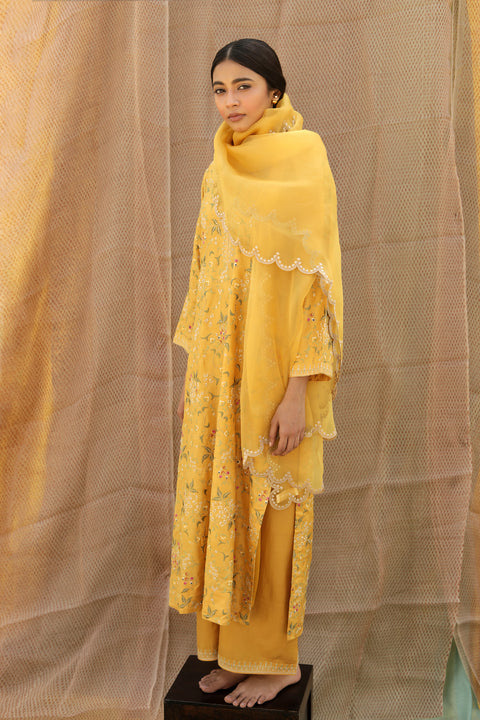 Sarah Dupatta-Yellow