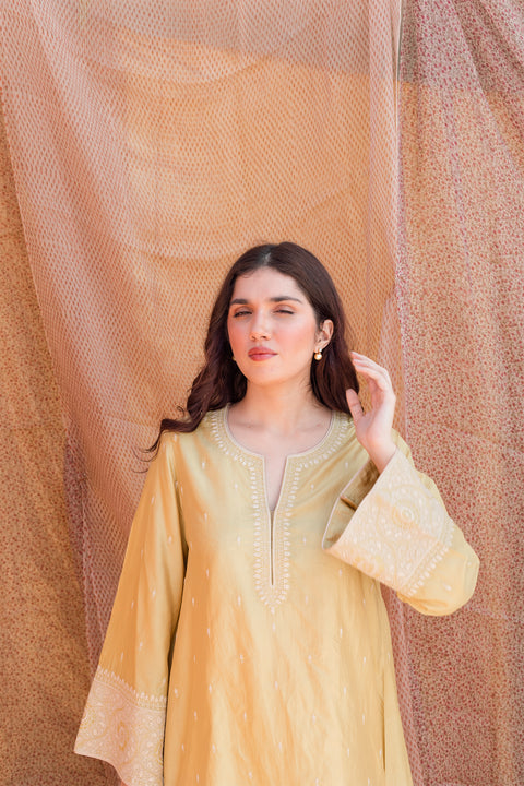 Aradhna Kurta and Pant-Yellow