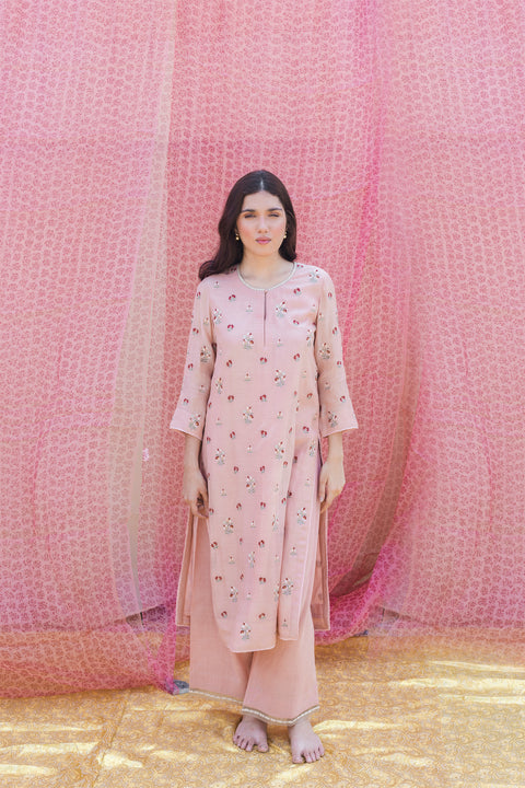 Raashi Kurta and Pant-Salmon Pink