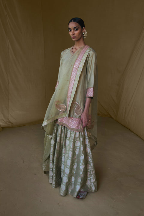 Kaya Dupatta-Sea Green