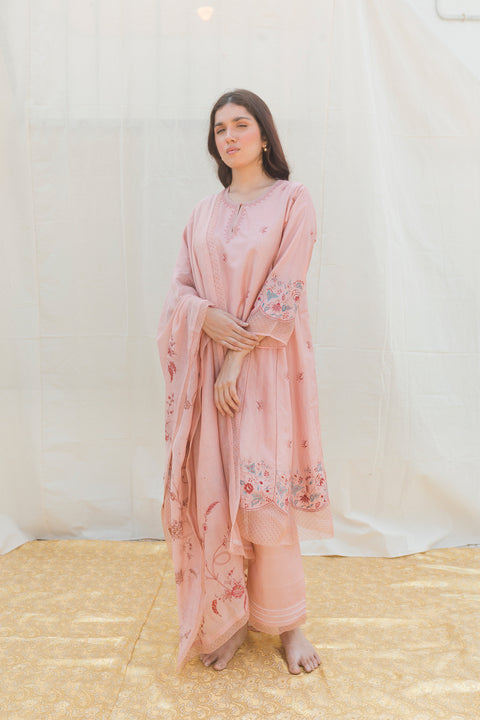 Vanshika Kurta and Pant-Salmon Pink