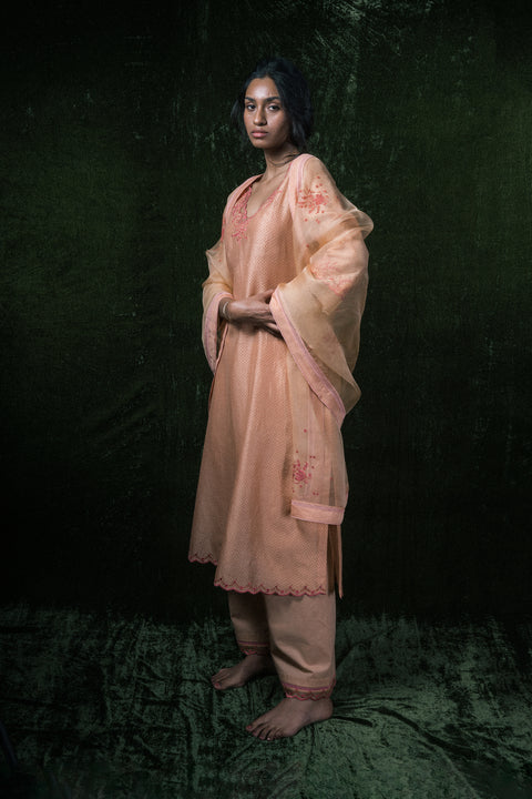 Avantika Kurta and Pant-Light Orange