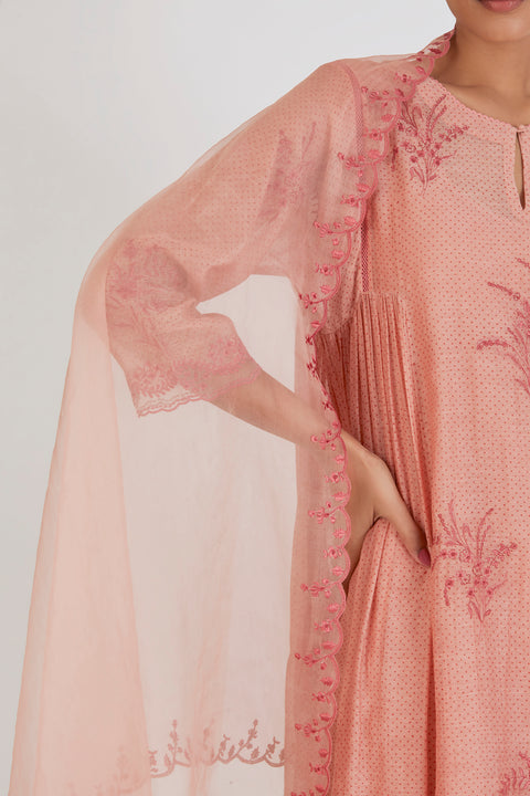 Farida Dupatta-Salmon Pink