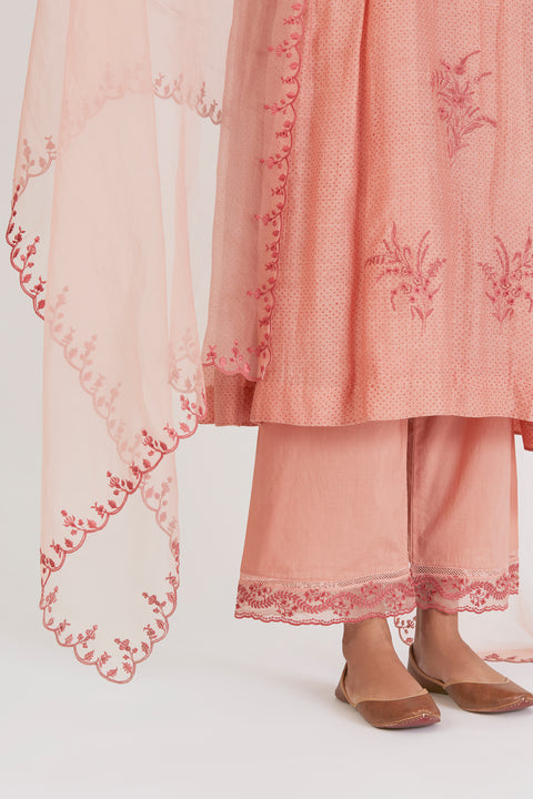 Farida Dupatta-Salmon Pink