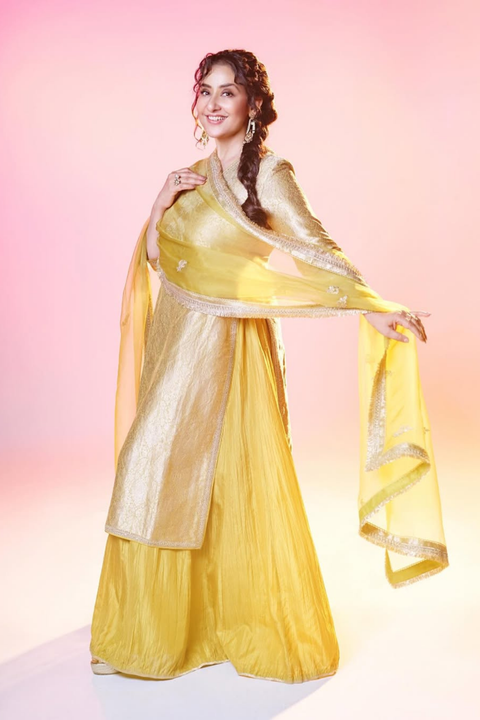 Spriha Kurta and Pant-Lime Green