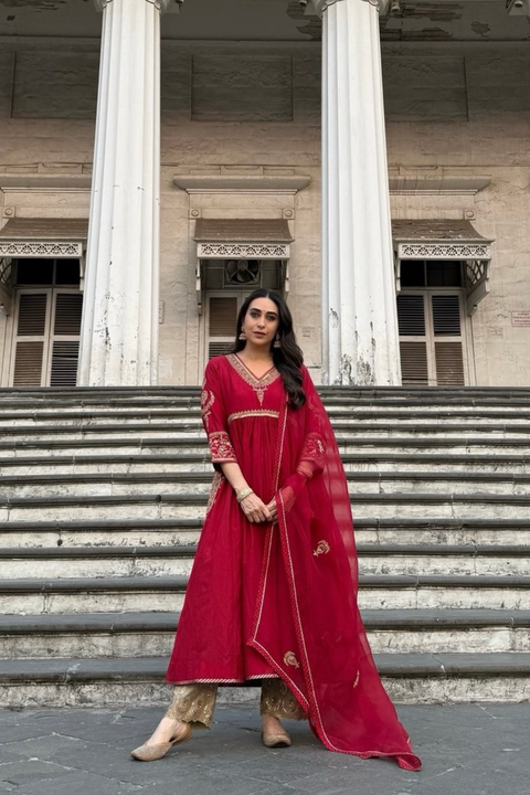 Rhea Kurta and Pant-Red