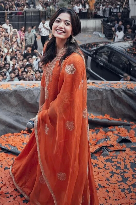 Sajal Kurta and Sharara - Orange