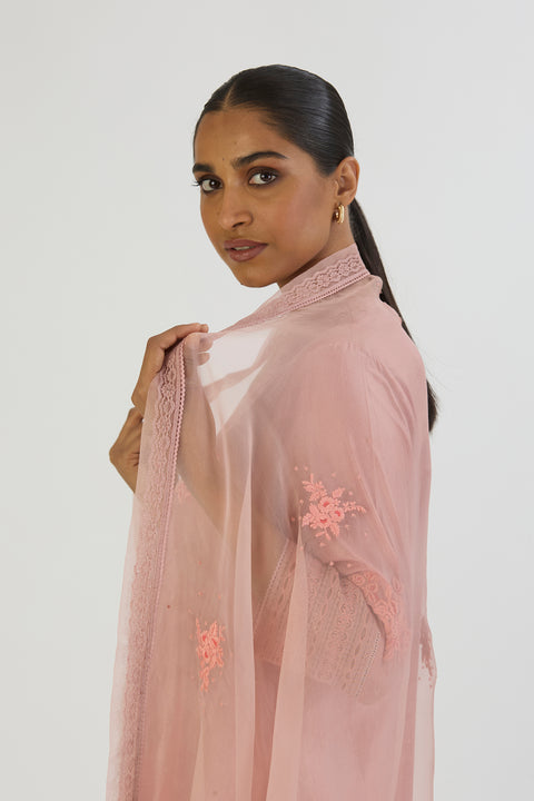 Aastha Dupatta - Salmon Pink