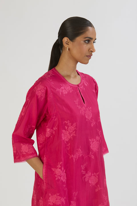 Uditi Kurta and Pant - Fuschia Pink