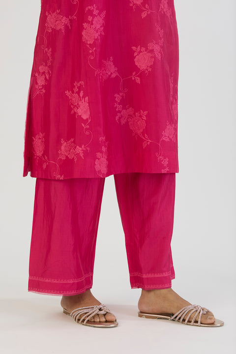 Uditi Kurta and Pant - Fuschia Pink