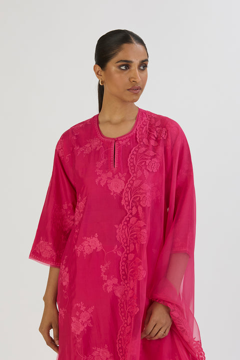 Uditi Kurta and Pant - Fuschia Pink