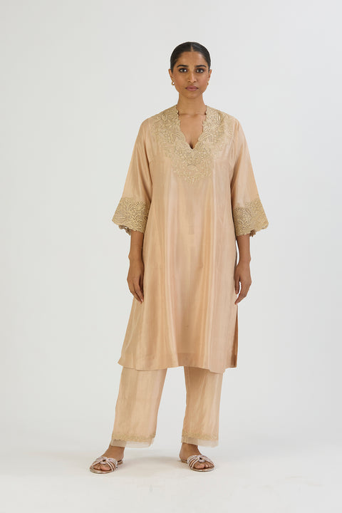 Vriti Kurta and Pant - Beige