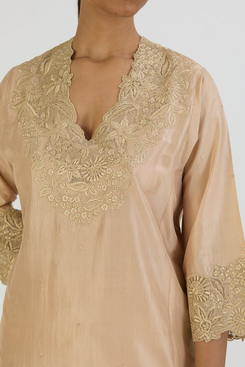 Vriti Kurta and Pant - Beige