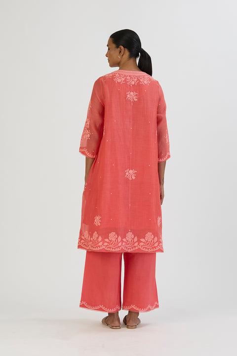 Yami Kurta and Pant - Dark Pink