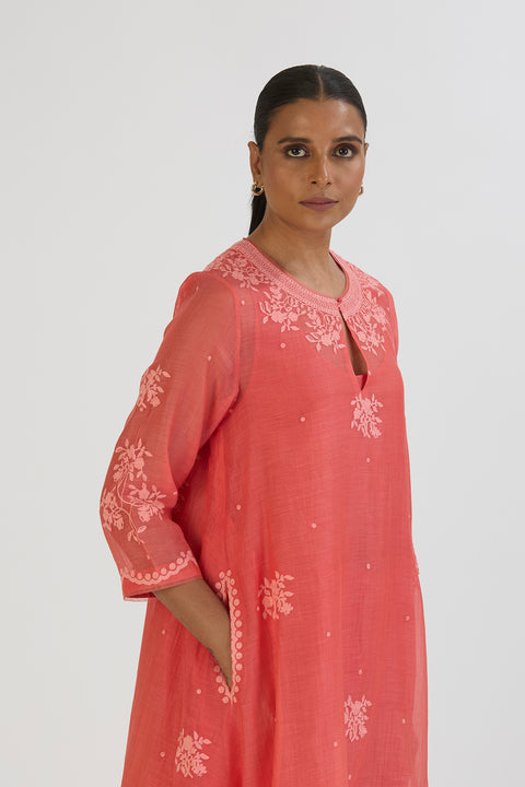 Yami Kurta and Pant - Dark Pink