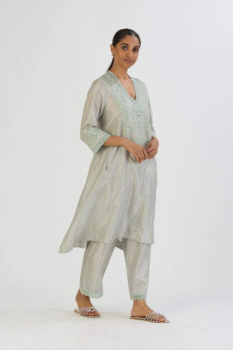 Dhara Kurta and Pant - Light Blue