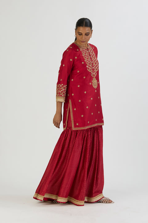 Urmi Kurta and Sharara - Red