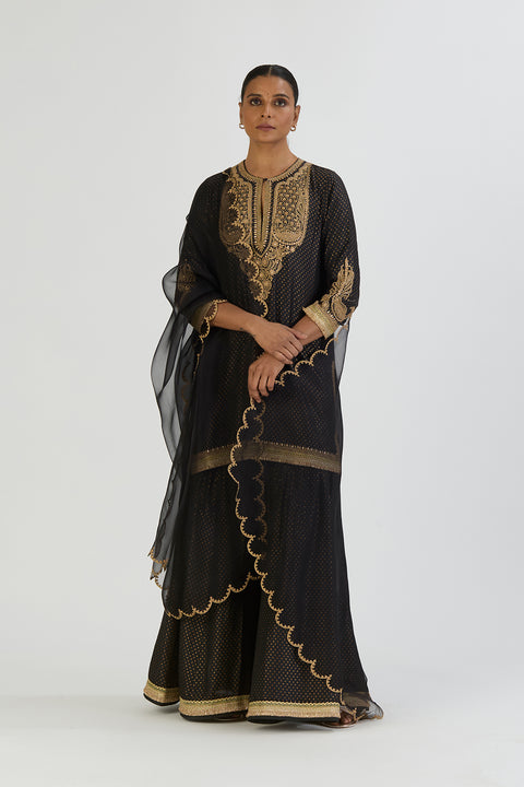 Aza Dupatta - Black