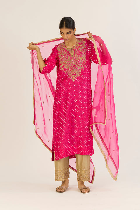 Brinda Dupatta - Fuschia