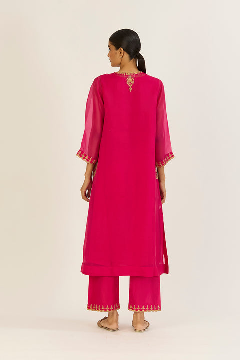 Rysa Kurta & Pant - Fuschia