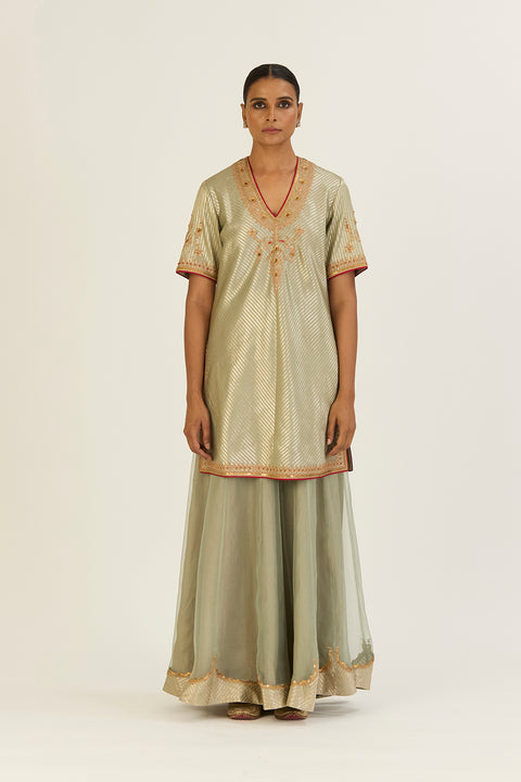 Mannat Kurta & Sharara - Jade