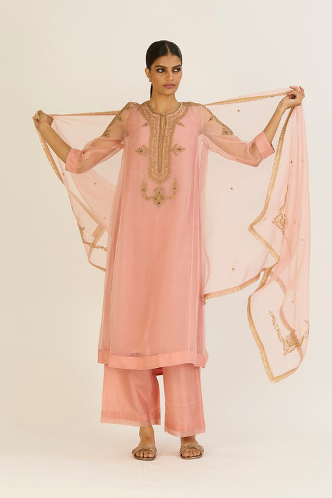 Nandita Dupatta -  Salmon Pink