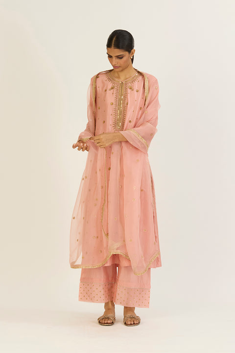 Druti Kurta & Pant - Salmon Pink