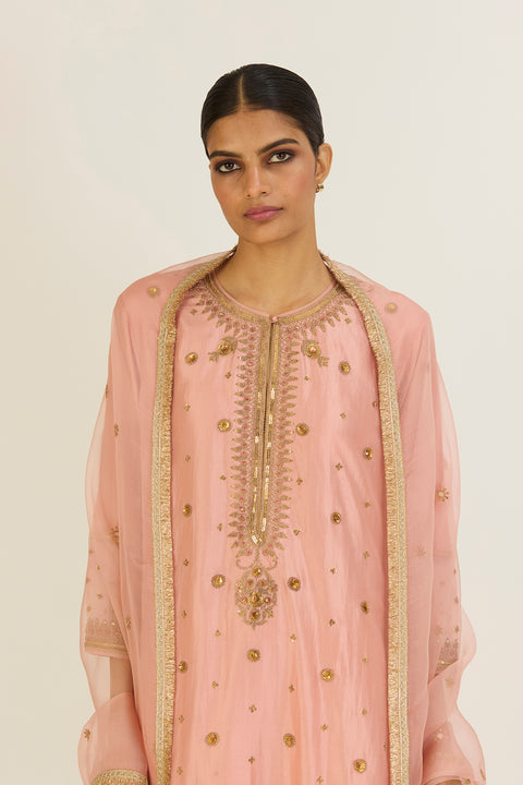 Druti Kurta & Pant - Salmon Pink