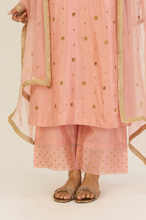 Druti Kurta & Pant - Salmon Pink