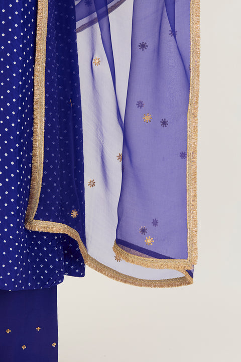 Brinda Dupatta - Royal Blue