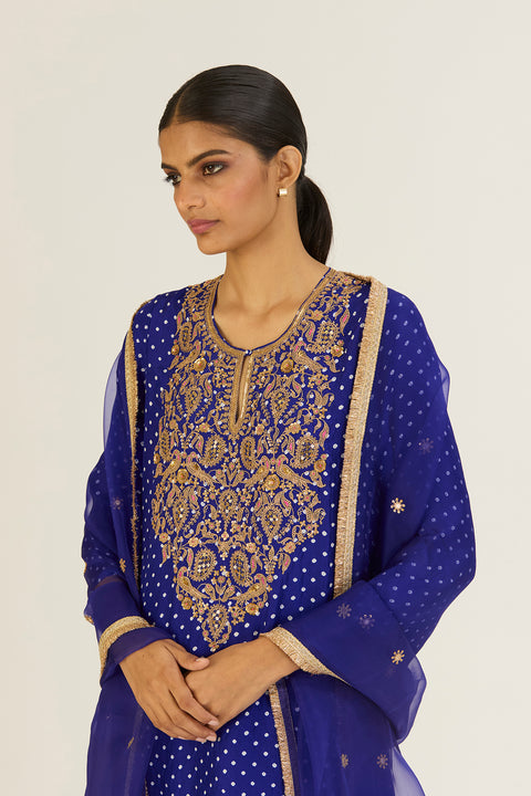 Brinda Dupatta - Royal Blue