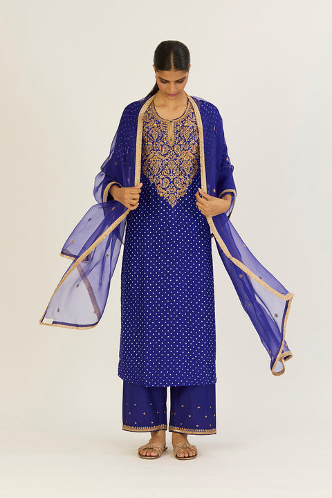 Brinda Dupatta - Royal Blue