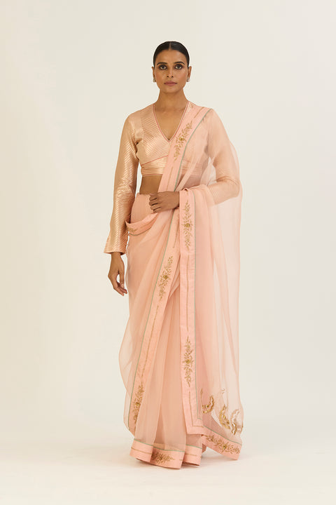 Anamika Saree - Salmon Pink