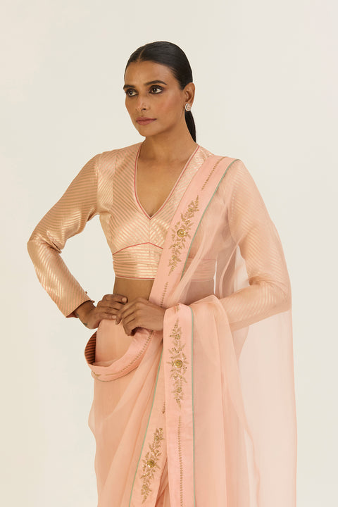 Anamika Saree - Salmon Pink