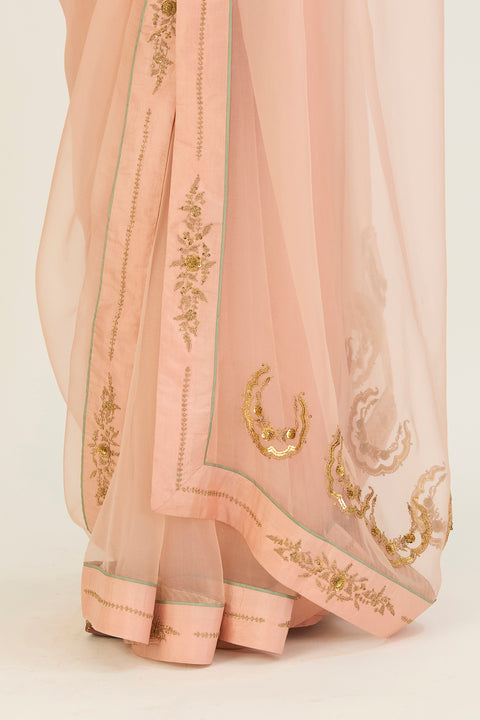 Anamika Saree - Salmon Pink