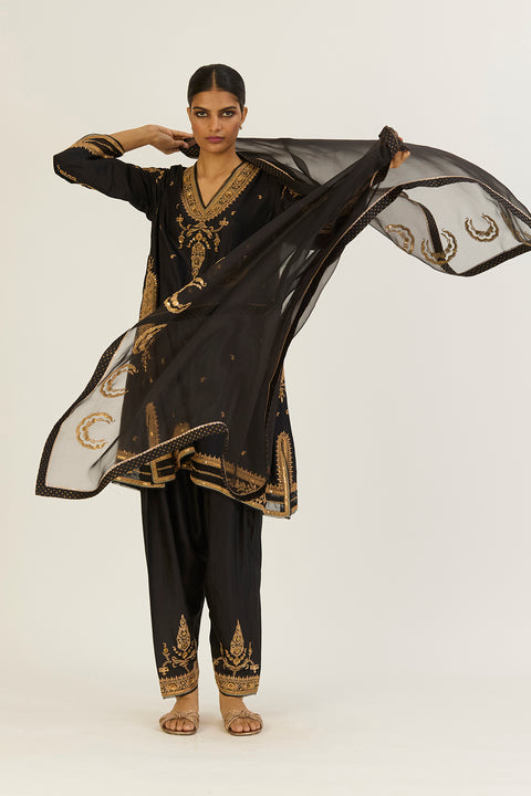 Sehmat Dupatta - Black