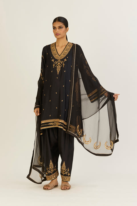 Sehmat Dupatta - Black