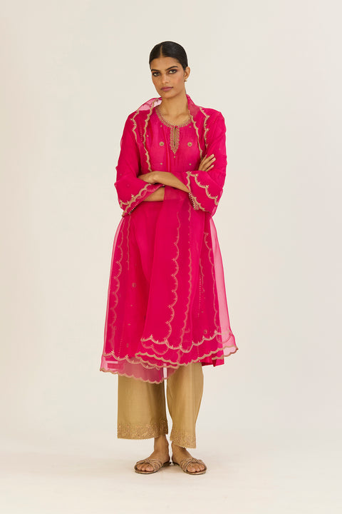 Hina Kurta & Pant - Fuschia