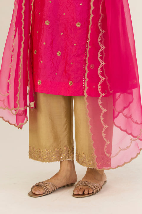 Hina Kurta & Pant - Fuschia