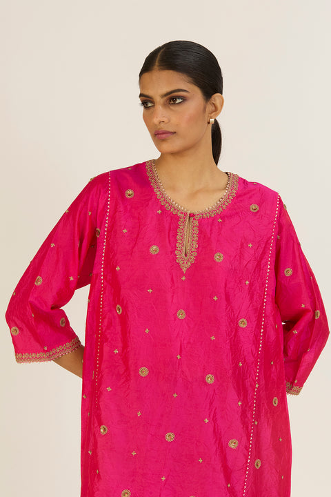 Hina Kurta & Pant - Fuschia