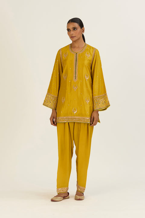 Ahaya Kurta & Pant - Lime Green