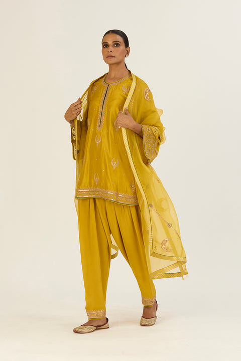 Ahaya Kurta & Pant - Lime Green