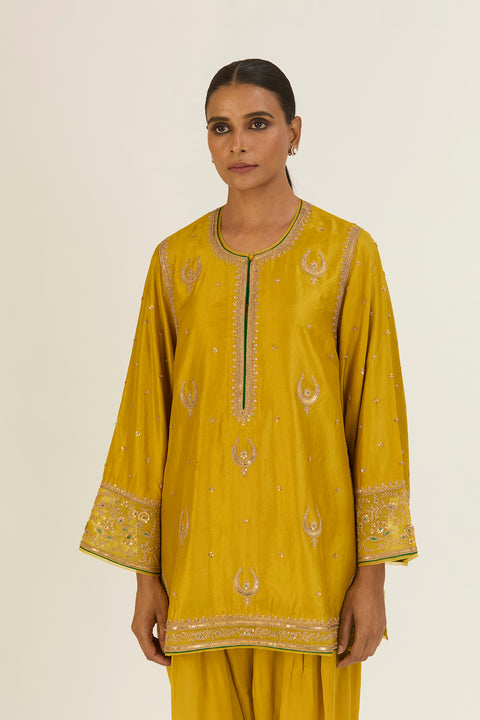 Ahaya Kurta & Pant - Lime Green