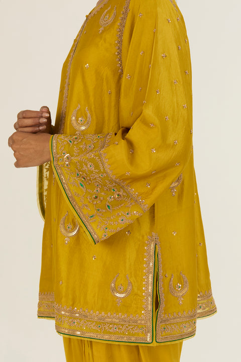 Ahaya Kurta & Pant - Lime Green