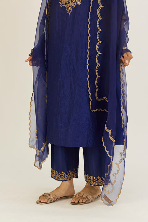 Brinda Kurta & Pant - Royal Blue