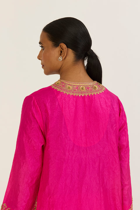 Navya Kurta & Pant - Bright Pink