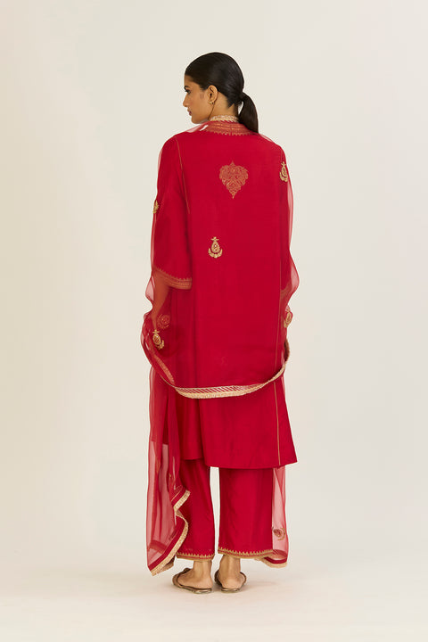 Rekha Dupatta - Red