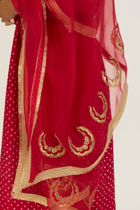 Brinda Dupatta - Red