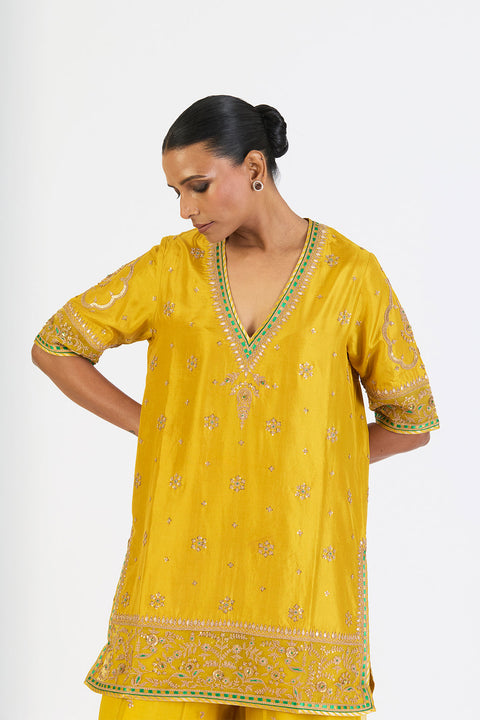 Dhvani Kurta and Sharara - Lime