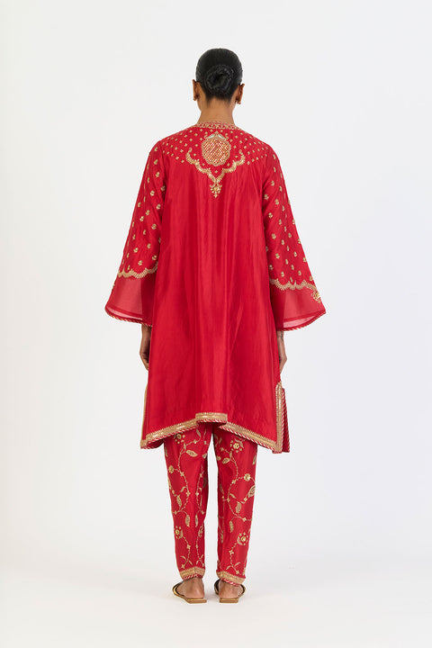 Anika Kurta and Pant - Red